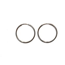 Hoops circles 1,6cm x 1mm in white gold