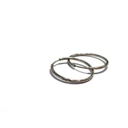 Boccole cerchi 1.6cm x 1mm in oro bianco
