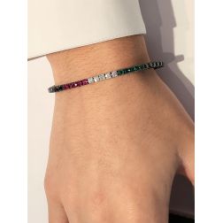 Tennis Bracelet Patriam 18,50cm x 3.20mm photo worn