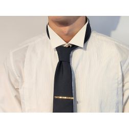 Oblique stripe tie clip
