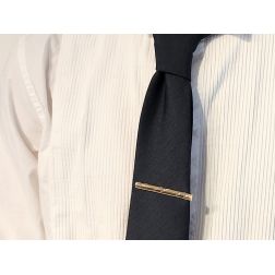 Oblique stripe tie clip
