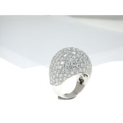 Anello Cupola Diamanti Oro Bianco