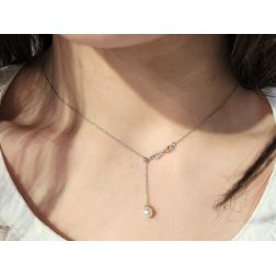 Collana regolabile con perla