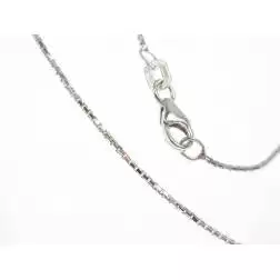 Girocollo Veneta 42cm 1mm Oro Bianco