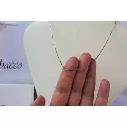 Girocollo Veneta 40cm 1mm Oro Bianco