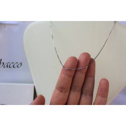 Necklace Veneta 40cm 1mm White Gold