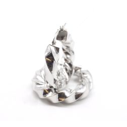 Twist Hoops 2.70cm x 6.40mm white gold