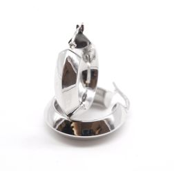 Boccole punta 2.50cm x 7mm oro bianco