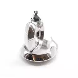 White gold 2.50cm x 7mm Arrow Hoops