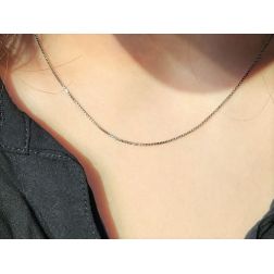 Photo of worn Venetian Necklace White Gold