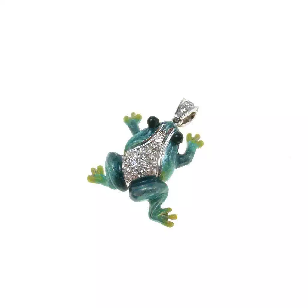 Ciondolo Rana con Diamanti