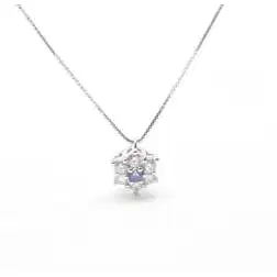 Collana fiore zaffiro blu