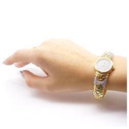 Photo of worn Tabacco Luxury Pavé Watch