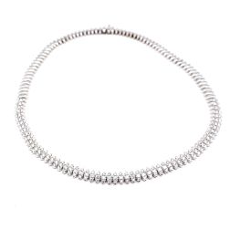 Semi-rigid Navette Diamonds Necklace