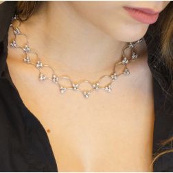 photo of worn of Multi-flower necklace
