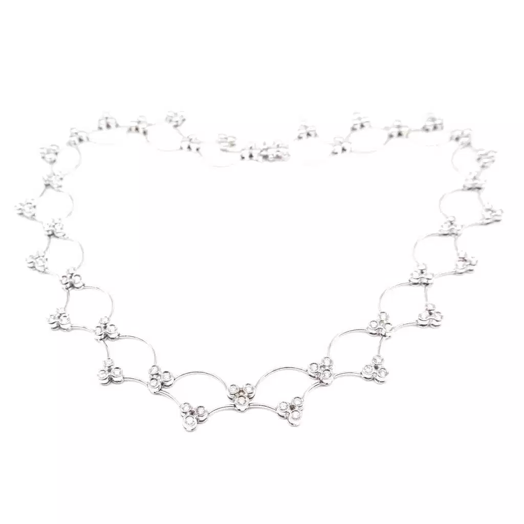 Collana multi-flower diamanti