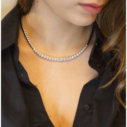 Photo of worn Tennis circle necklace