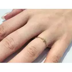 Anello Rosario Croce Oro Giallo foto indossata