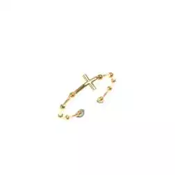 Anello Rosario Croce Oro Giallo