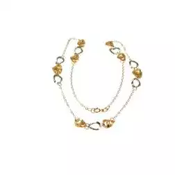 Collana Girocollo con ovali alternati bicolore
