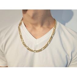 Collana 3+1 massiccia 60 cm foto indossata uomo