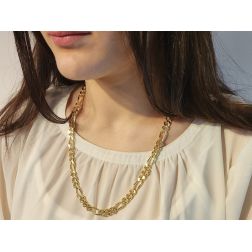 Collana 3+1 massiccia 60 cm foto indossata donna