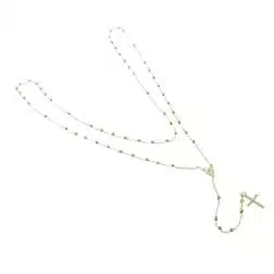 Collana Rosario Oro Giallo sfere 3mm