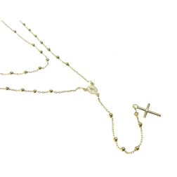 Collana Rosario Oro Giallo sfere 3mm