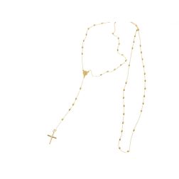Rosary yellow gold Necklace sphere 3mm