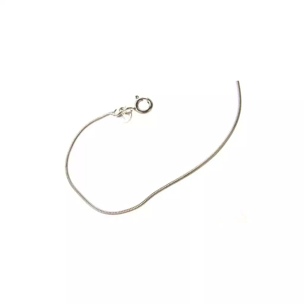 Bracciale "coda di topo" semirigido in oro bianco