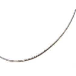 Bracciale "coda di topo" semirigido in oro bianco