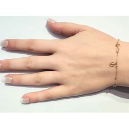 Bracelet with Holy Mary Pendant Yellow Gold