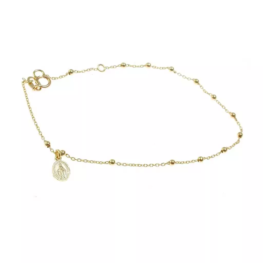 Bracciale con Ciondolo a Madonnina Oro Giallo