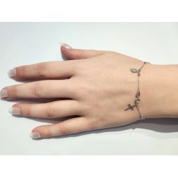 Bracelet with Cross and Holy Mary pendants