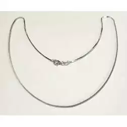 Collana 60cm coda di topo quadrata