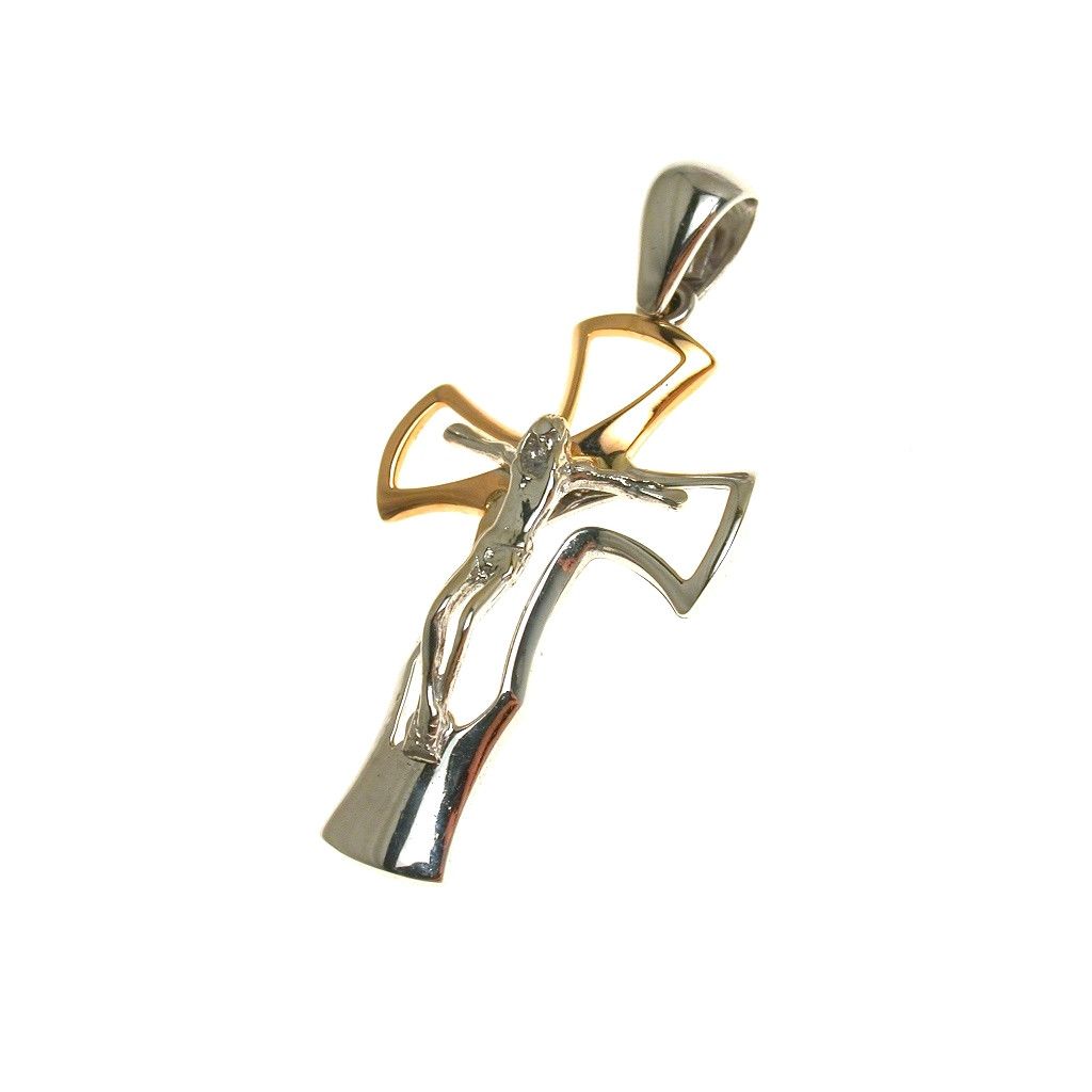 Ciondolo Croce forata con Cristo