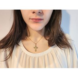 Photo of worn Charm Cross with christ