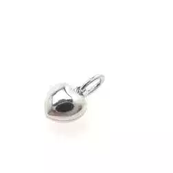 Ciondolo piccolo Cuore bombato oro bianco 18 kt