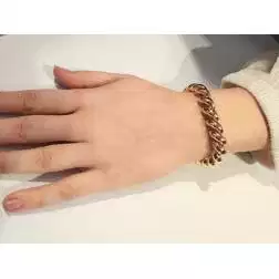 Bracciale Maglia San Marco Spirale Oro Rosa foto indossata