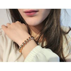 Bracciale Maglia San Marco Spirale Oro Rosa foto indossata