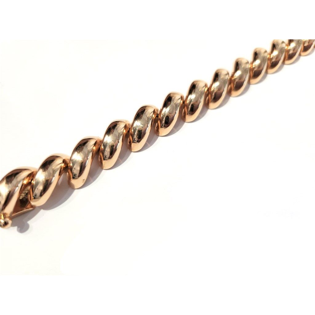 "San Marco" Spiral Rose Gold Bracelet