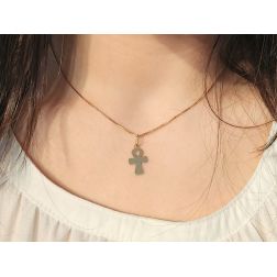 Photo of worn Egyptian Cross of the Nile "Ankh" in Yellow Gold