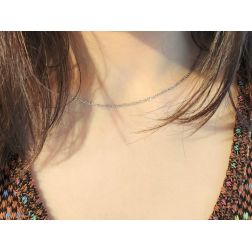Photo of worn Necklace 42cm Infinity in White Gold