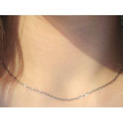 Photo of worn Necklace 42cm Infinity in White Gold