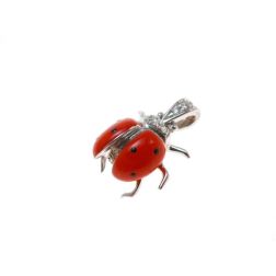 Ciondolo Coccinella e Diamanti