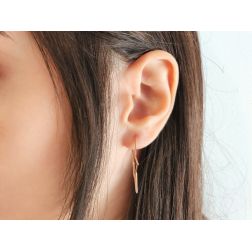 Rose Gold Star Hoops Earrings