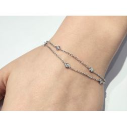 Bracciale Gocce di Luce Doppio Filo foto indossata