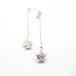 Star and Diamond Pendant Earrings