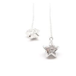 Star and Diamond Pendant Earrings