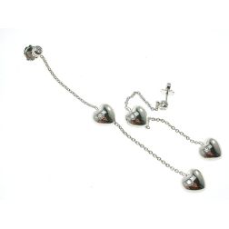 Orecchini Pendenti Double Love 10 Diamanti